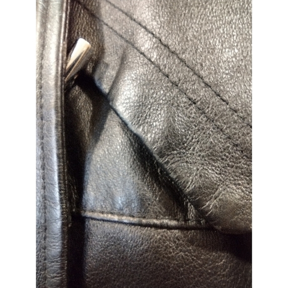 Croft & Barrow Woman black leather toggle coat with removable faux fur t… - Picture 10 of 16